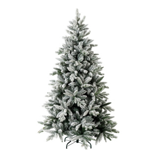 Noble fir snowed - Material: 1401 tips PE/PVC-Mix - Color: green/white - Size: 210cm X Ø ca. 120cm