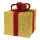 Geschenkbox klappbarer Rahmen, Bezug aus Polyester, mit Hänger     Groesse:30x30x25cm    Farbe:gold/rot