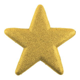 Stern beglittert, mit Hänger, aus Styropor Größe:Ø25cm,  Farbe: gold