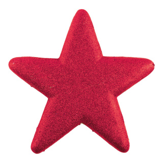 Stern beglittert, mit Hänger, aus Styropor Abmessung: Ø 25cm Farbe: rot