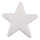 Stern beglittert, mit Hänger, aus Styropor     Groesse:Ø 25cm    Farbe:weiß