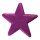 Star glittered with hanger - Material: made of styrofoam - Color: violet - Size: Ø 25cm