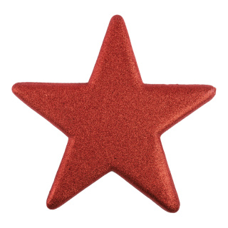 Stern beglittert, mit Hänger, aus Styropor     Groesse:Ø 40cm    Farbe:rot