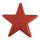 Stern beglittert, mit Hänger, aus Styropor     Groesse:Ø 40cm    Farbe:rot
