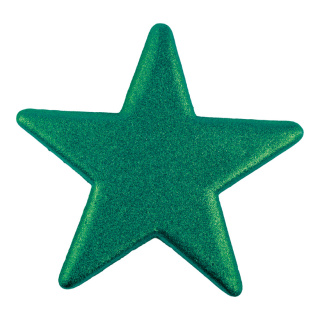 Star glittered with hanger - Material: made of styrofoam - Color: green - Size: Ø 40cm