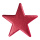 Étoile scintillant avec cintre en polystyrène Color: rouge Size: Ø 50cm