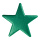 Star glittered with hanger - Material: made of styrofoam - Color: green - Size: Ø 50cm