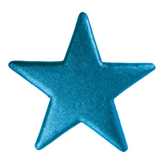 Star glittered with hanger - Material: made of styrofoam - Color: blue - Size: Ø 50cm