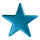 Étoile scintillant avec cintre en polystyrène Color: bleu Size: Ø 50cm