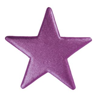 Stern beglittert, mit Hänger, aus Styropor     Groesse:Ø 50cm    Farbe:violett