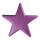 Star glittered with hanger - Material: made of styrofoam - Color: violet - Size: Ø 50cm