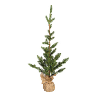 Christmas tree in jute bag - Material: 100% PE-tips - Color: green - Size: 70cm