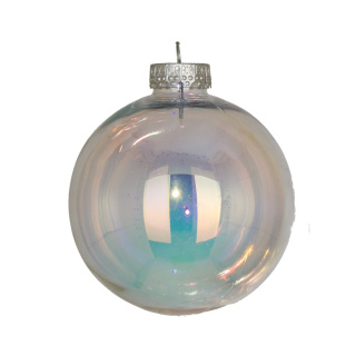 Boules de Noël iridiscent 4 pcs. en boîte de carton  Color: transparent/multicolore Size: Ø10cm