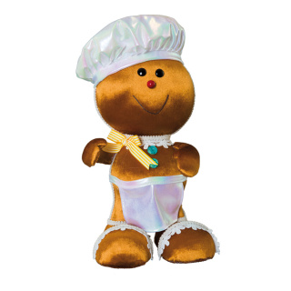 Ginger bread figure with hanger - Material:  - Color: brown/white - Size: H: 37cm