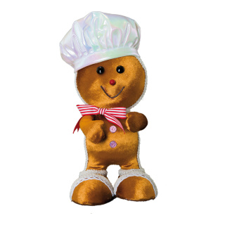 Ginger bread figure with hanger - Material:  - Color: brown/white - Size: H: 26cm