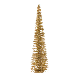 Tannenbaum aus Metalldraht     Groesse:H: 60cm, Ø 14cm    Farbe:gold