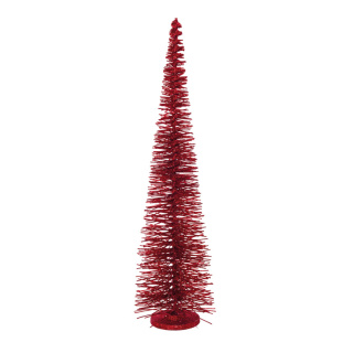 Sapin en fil de métal  Color: rouge Size: H: 90cm X Ø 22cm