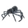 Spinne selbststehend, aus Latex & Kunstfell     Groesse:Ø58cm    Farbe:grau
