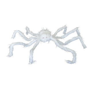 Spider self-standing - Material: made of styrofoam & faux fur - Color: white - Size: Ø100cm
