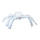 Spinne selbststehend, aus Styropor & Kunstfell     Groesse:Ø50cm    Farbe:weiß