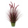 Reed grass bundle in metal pot - Material: made of plastic - Color: red - Size: 90cm