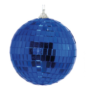 Boule à facette en polystyrène avec plaque miroir Color: bleu Size: Ø8cm