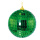 Mirror ball made of styrofoam - Material: with mirror plates - Color: green - Size: Ø10cm