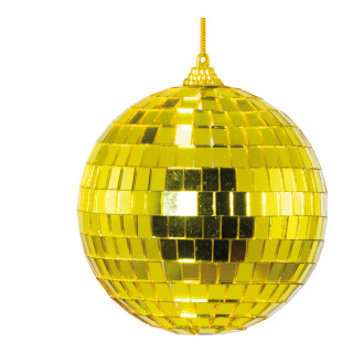 Mirror ball made of styrofoam - Material: with mirror plates - Color: gold - Size: Ø10cm