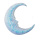 Lune avec cintre en polystyrène scintillant Color: blanc/irisé Size: 37cm