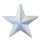 Stern, mit Hänger, aus Styropor, Größe: 50cm Farbe: weiß/irisierend