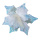 Fleur scintillant avc clip dattachement en polystyrène & soie artificielle Color: blanc/irisé Size: 32cm