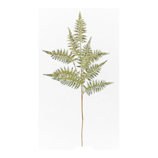 Fern twig glittered - Material: made of plastic - Color: light gold - Size: 70cm