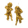 Cherubs set of two - Material: with trumpets & hanger - Color: gold - Size: H: 27cm