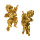 Cherubs set of two - Material: with violines & hanger - Color: gold - Size: H: 27cm