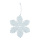 Schneeflocke mit Hänger, aus Schaumstoff     Groesse:Ø 15cm    Farbe:weiß