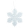 Schneeflocke mit Hänger, aus Schaumstoff     Groesse:Ø 21cm    Farbe:weiß