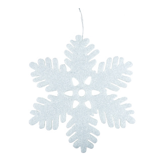 Flocon de neige avec cintre en mousse Color: blanc Size: Ø 35cm