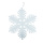 Schneeflocke mit Hänger, aus Schaumstoff     Groesse:Ø 47cm    Farbe:weiß