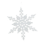 Schneeflocke mit Hänger Größe:Ø 22cm,  Farbe: weiß