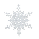 Schneeflocke mit Hänger Abmessung: Ø 28cm Farbe: weiß