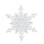 Flocon de  neige avec cintre  Color: blanc Size: Ø 28cm