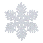 Schneeflocke beglittert, mit Hänger Größe:Ø 10cm,  Farbe:...