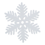 Schneeflocke beglittert, mit Hänger Größe:Ø 27cm,  Farbe:...