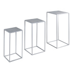 Metal tables rectangular set of 3 - Material: powder...
