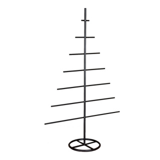 Contour tree with 7 crossbars made of metal - Material: to decorate - Color: black - Size: 30x80x125cm