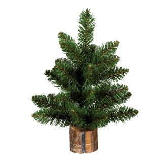 Noble fir with wooden foot - Material: 27 tips - Color: green - Size: 30cm
