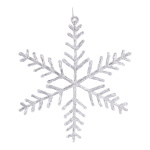 Schneeflocke mit Hänger Größe:Ø20cm,  Farbe: klar