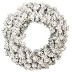 Noble fir wreath snowed with 180 tips - Material: flame...