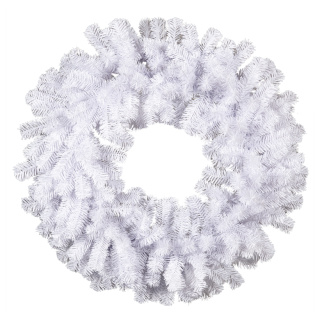 Noble fir wreath with 180 tips - Material: flame retardant - Color: white - Size: Ø 60cm