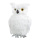Snowy owl flocked with white feathers - Material: styrofoam - Color: white - Size: 24cm hoch